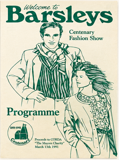 Programme for the Barsleys Centenary Fashion Show in 1991