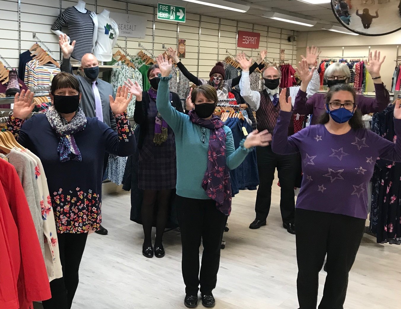 Barsleys staff wearing face coverings during the Covid-19 pandemic