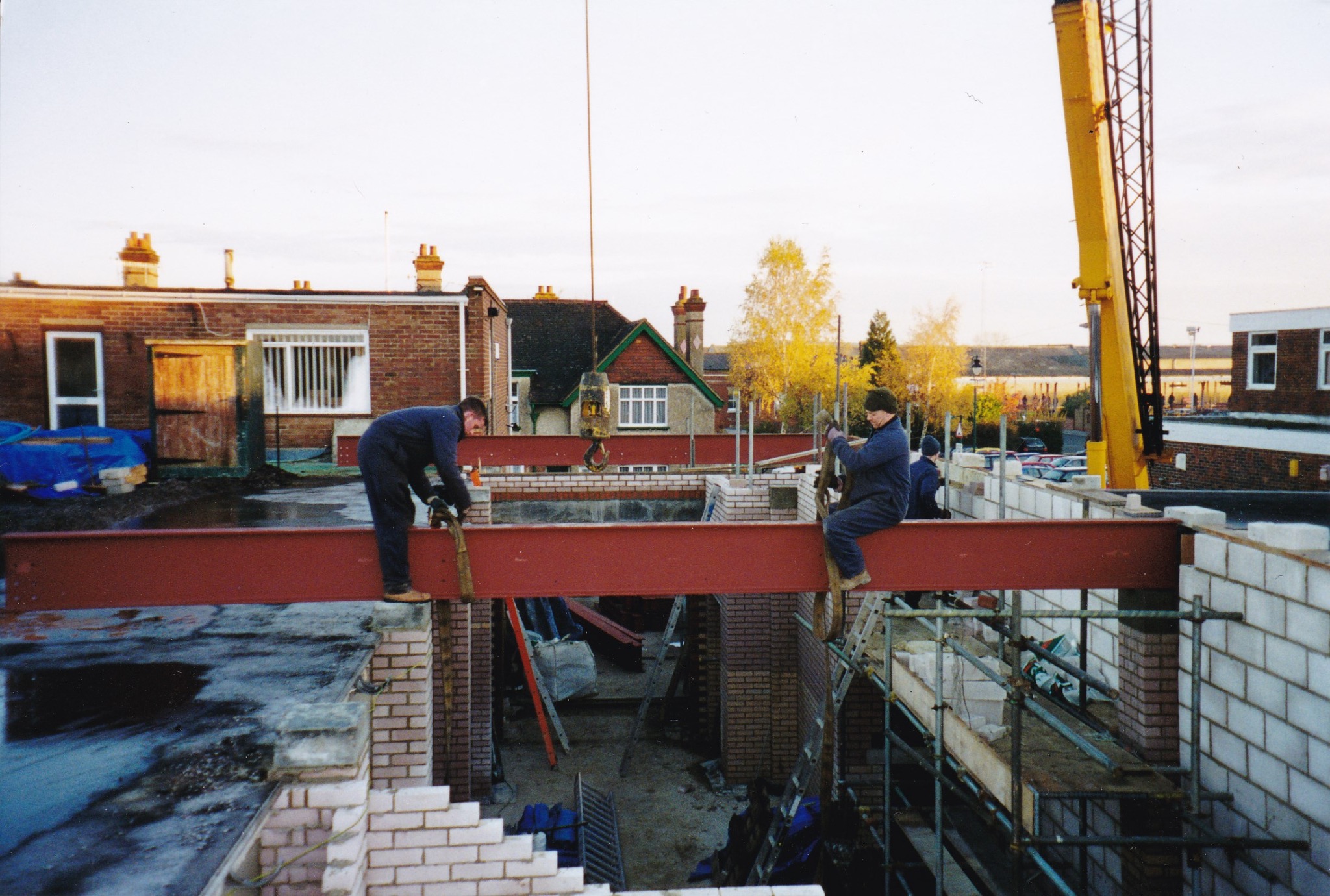Construction of the 2001 rear extension and goods entrance at Barsleys
