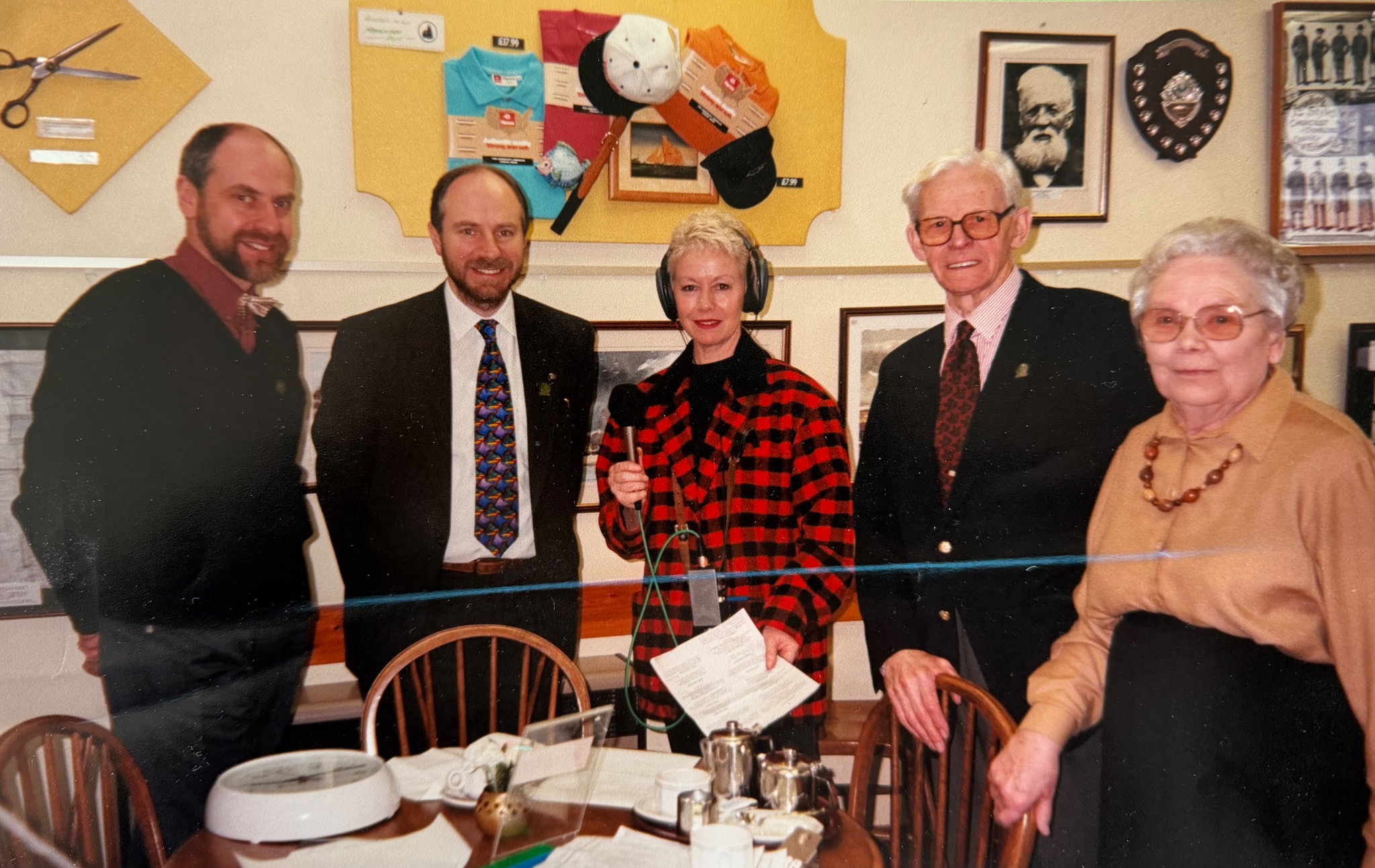 John, Richard, Bob and Jean Barsley with Barbara Sturgeon from BBC Radio Kent