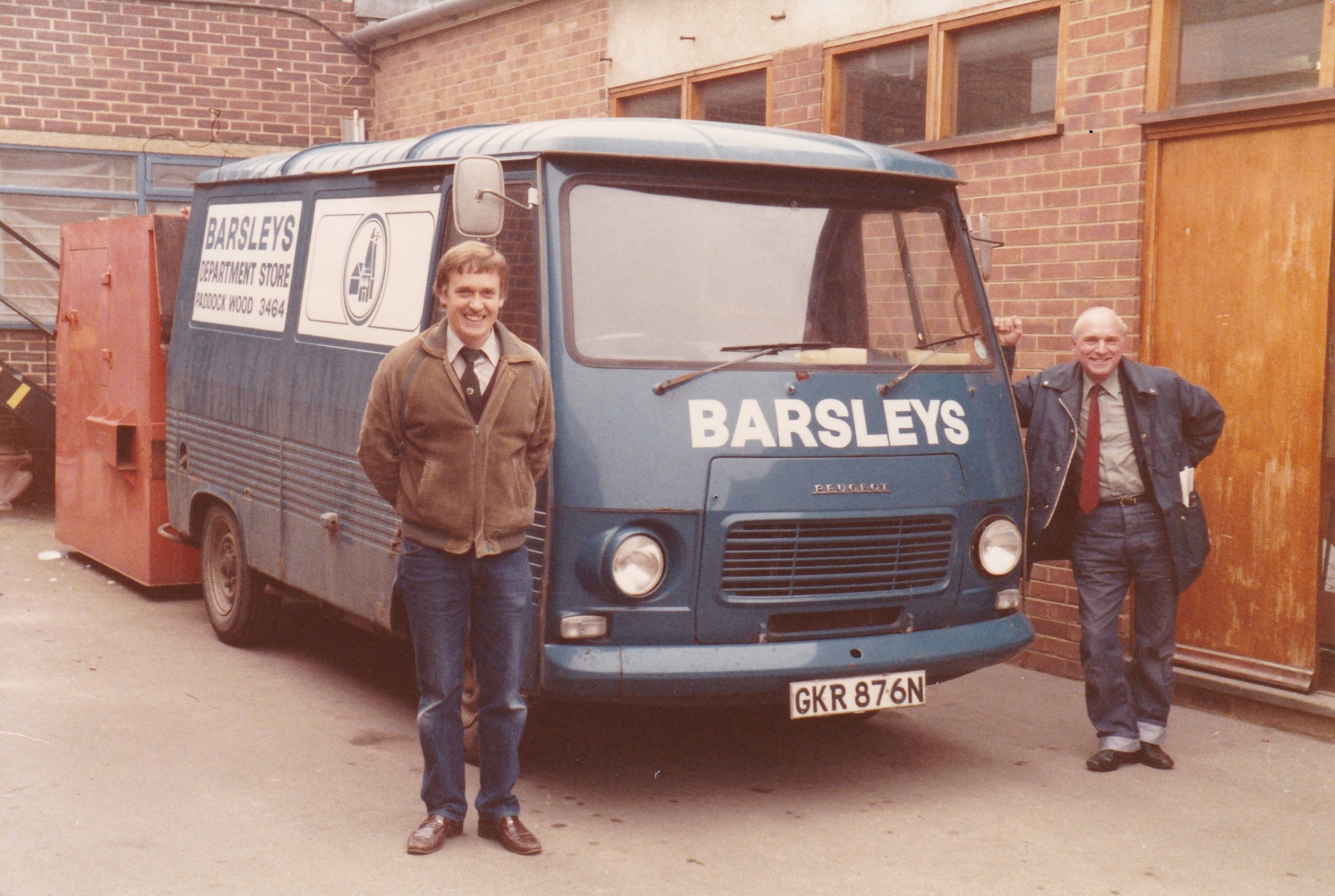 Barsleys delivery van with Fred and Tim